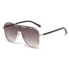 One-Piece Punk Sunglasses for Women Large Size Shield Luxury Brand Square Metal UV400 Large Frame Glasses