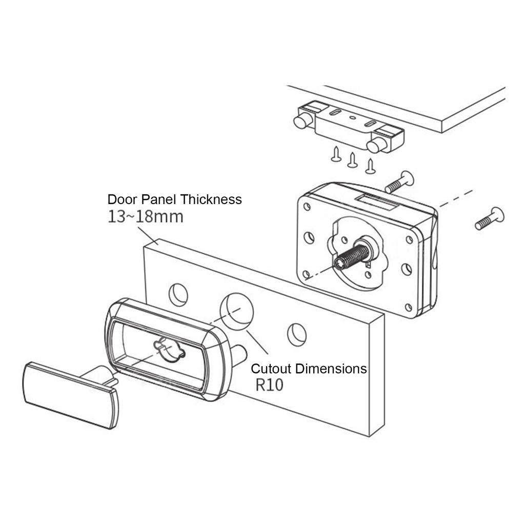 Keyless Cupboard Locks Camper Car Push Lock Caravan Boat Motor Home Cabinet Drawer Lock for RV Yachts Motorhome Camper Caravan