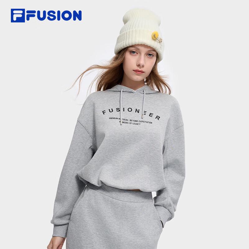 FILA FUSION Women s Casual Logo Hooded Sweatshirt S