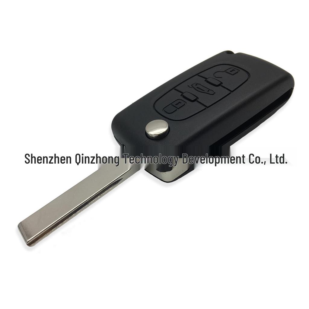 Peugeot 3-Button Folding Car Key with Trunk, 433 MHz Frequency, 7961 Chip