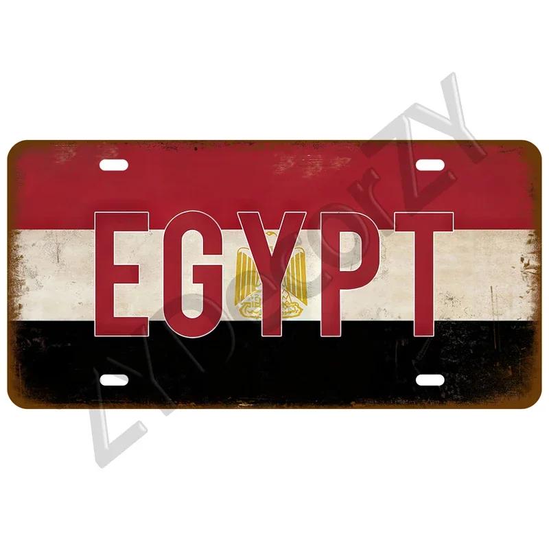 KLIOU Country Flag Tin Signs 15x30 Plaque France Spain Germany License Plate For Wall Home Restaurant Craft Bar Decor Metal Sign