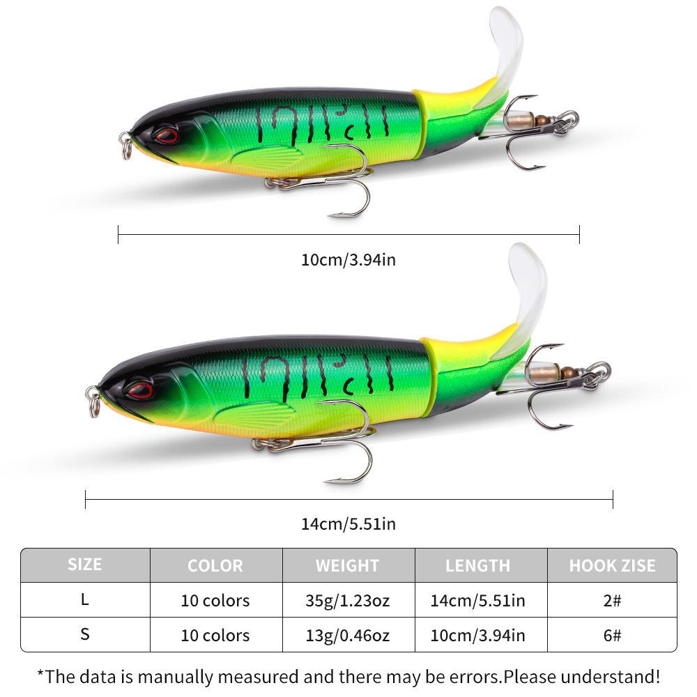 10pcs Premium 13g 10cm Fishing Lure Kit for Bass Trout Realistic Action Propeller Tail Durable ABS Hooks for Salmon Tilapia