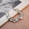 Strass-Halskette Kristall-Choker-Kette Böhmische Geometrische Schlüsselbeinkette Hochzeitsschmuck Braut-Halskette für Frauen Mädchen