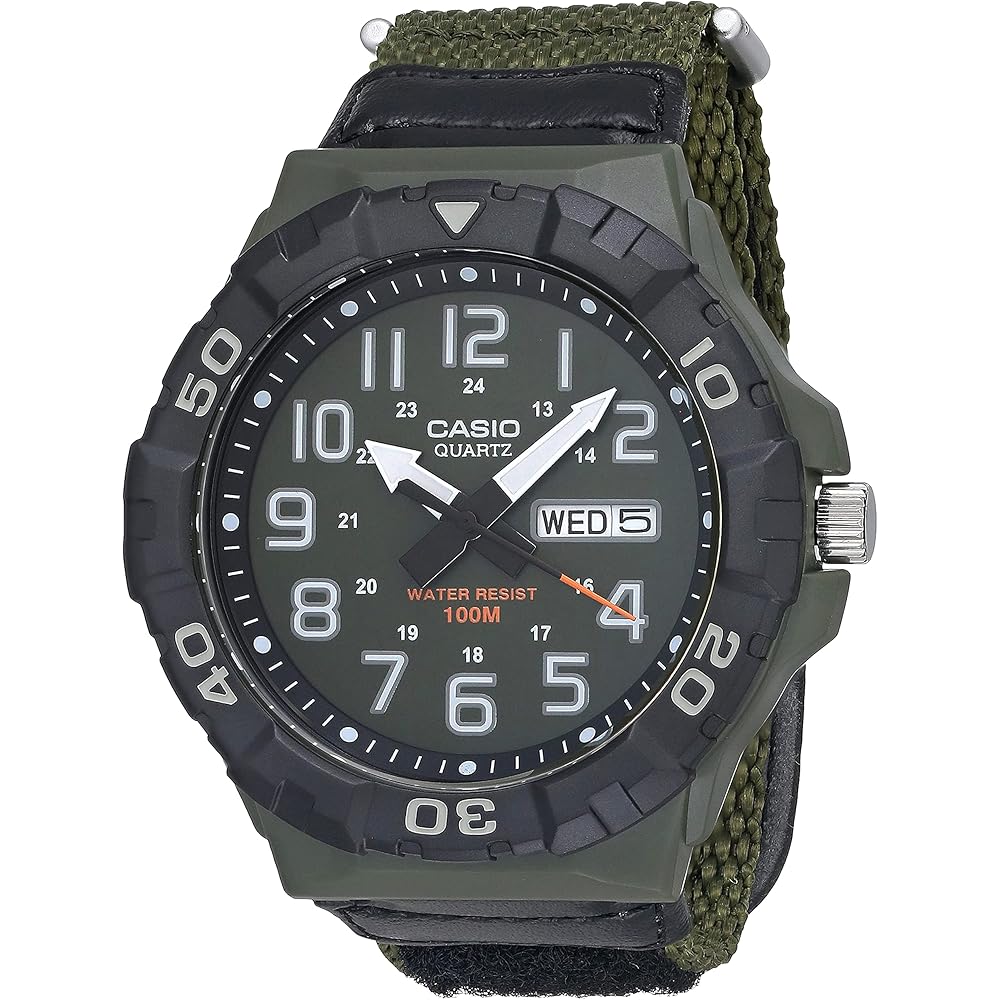Casio MRW210HB-3BV Green Analog Watch Water Resistant Casual Design