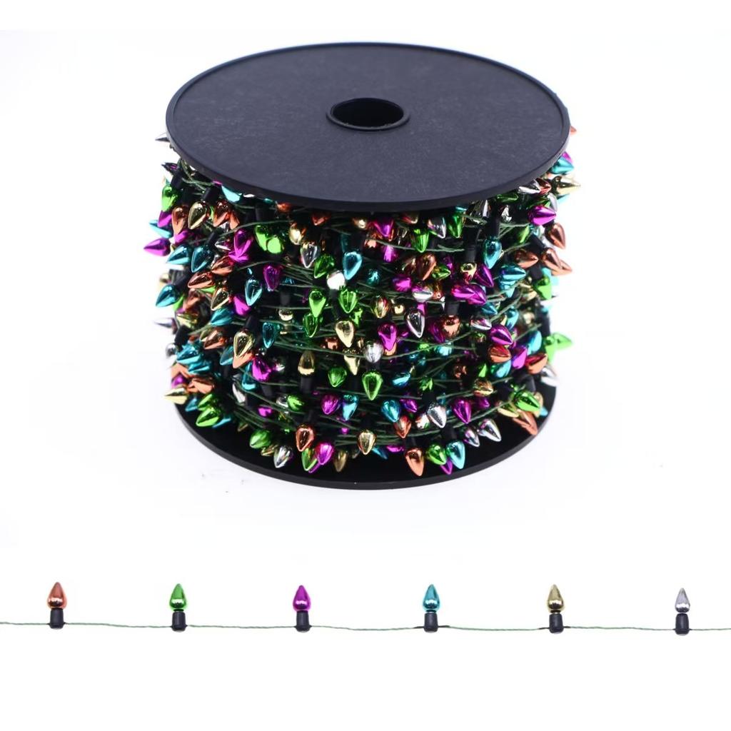 5M Mini Colorful Christmas Fairy Lights Fake Light String Dollhouse Decor Miniature Craft Furniture Accessory Pretend Play Toy