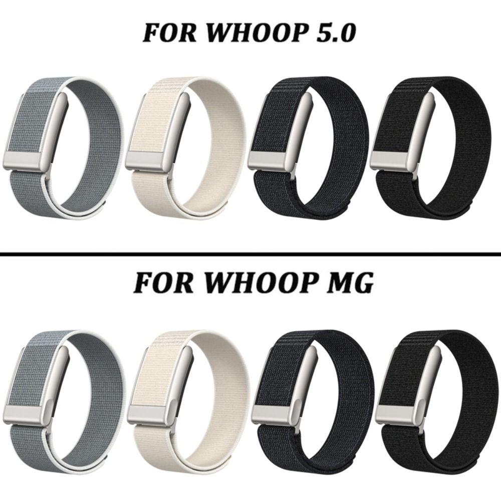Nylon Sport Band Breathable Adjustable Fitness Tracker Strap Soft Replacement Wristband for Whoop 5.0 One/Peak/Life(MG) Bracelet