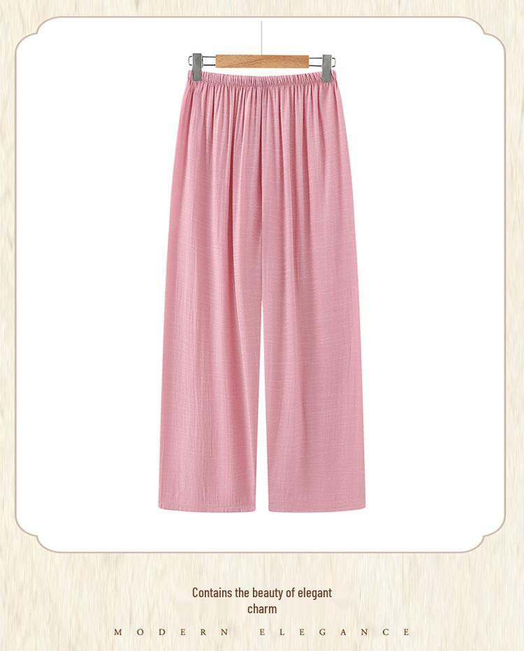 Summer T-Shirt Set for Women Aged 60-70: Lightweight Pajamas for Grandmothers & Mothers