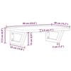 VidaXL Wall-mounted Vanity Shelf Steel and Solid Oak Wood, Floating Vanity Shelf, Vanity Shelf To Place 3302335