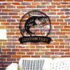 Personalized Catfish Metal Sign Fisherman Wall Art Rustic Decor Fishing Gift