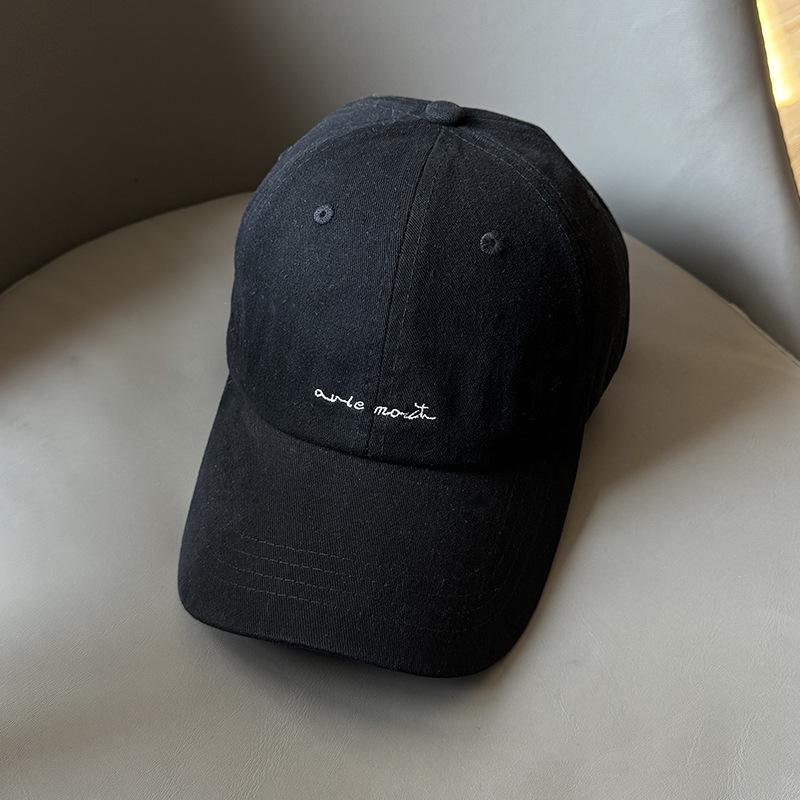 American New Letter Soft Top Embroidered Baseball Cap Showing Off The Face of Women with Casual and Versatile Sun Protection Cap Trendy Men