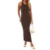 Abito Tank Bodycon Sexy da Donna Abiti Maxi Lunghi Basic Senza Maniche Festa Club Spiaggia Abiti da Sole