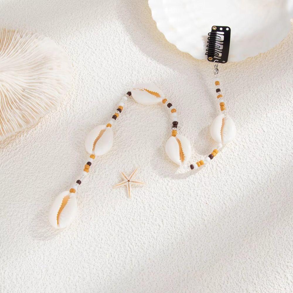 6 Styles Conch Tassel Hair Accessory Bohemian Shell Tassel Hairpin  Summer Beach