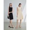 LANCY French Style Sleeveless Knit Waist-Cinching Dress