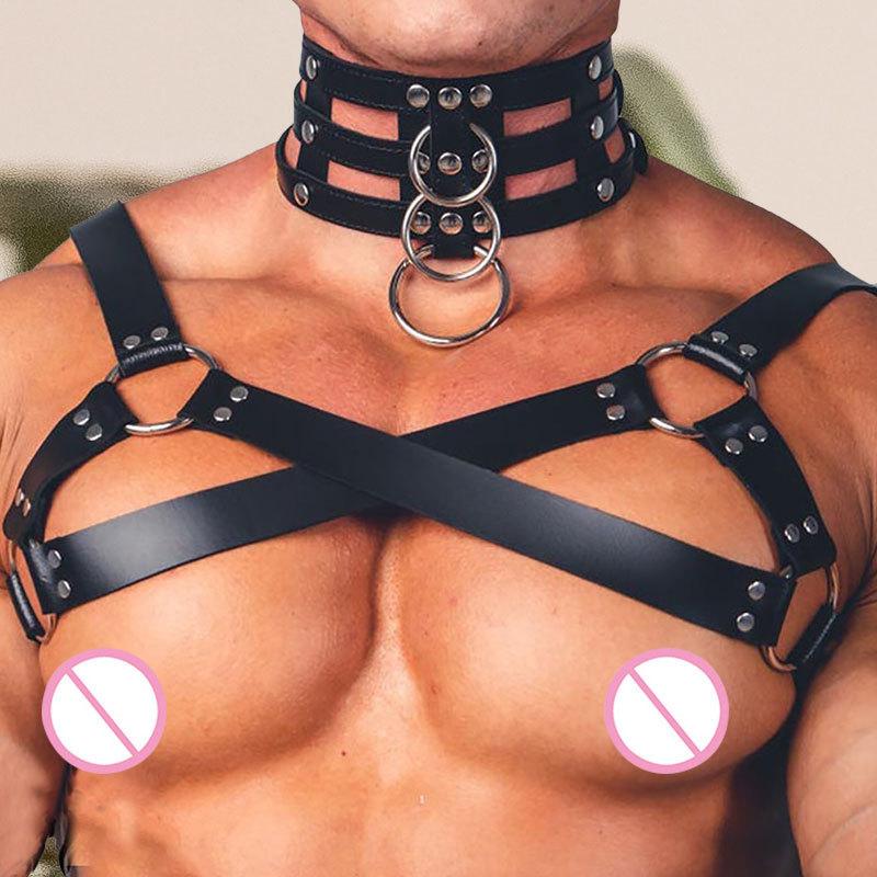 Men'S Sex Straps Personalized Sm Bundles Comfortable Shoulder Straps Leather Collars Bracelets Punk Belts