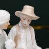Western Ceramic Elderly Couple Statue Desktop Handicrafts Home Bedroom Table Sculpture Decorative Item Wedding Anniversary Gifts