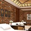 3D brick patterned wallpaper waterproof 38.5X35cm retro color self-adhesive living room wall sticker