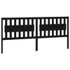 VidaXL Headboard Black 205.5x4x100 Cm Solid Pine Wood 818594