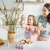 Adorabili Uova di Carta di Pasqua Non Verniciate Uovo di Polpa di Carta per Artigianato Uova di Pasqua Fai da Te Giocattoli Fatti a Mano per Bambini