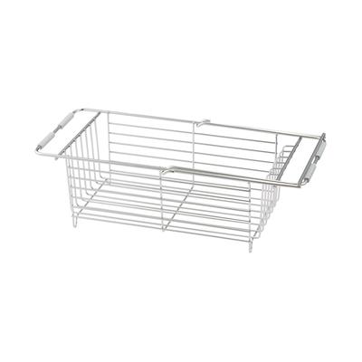 MUJI Stainless Steel Sink Basket, Sliding Type, Silver, Approx. 40.5cm Wide X 17cm Deep X 13cm High, MCC62A2S