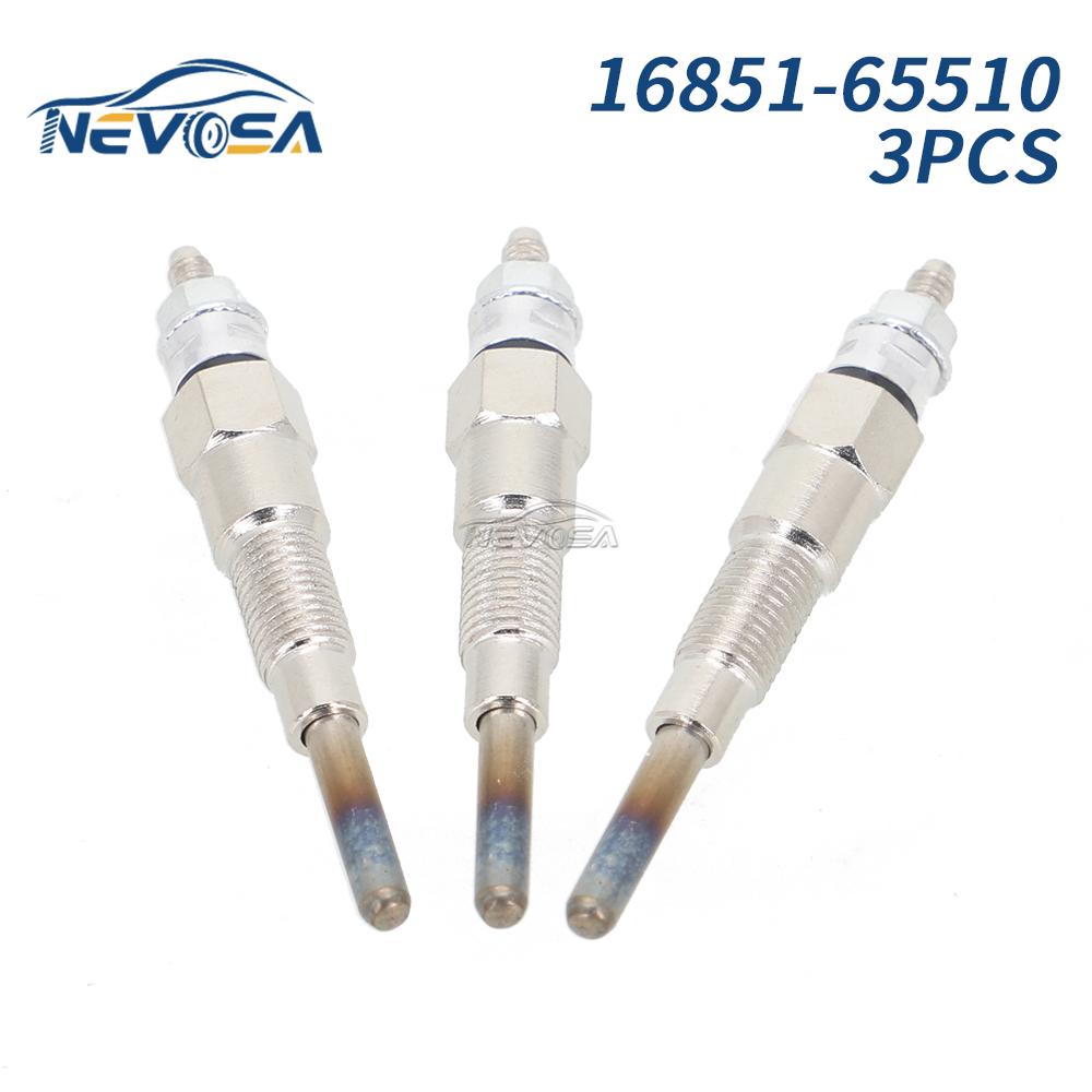 3PCS Glow Plug For Kubota Engine Part Kubota D722 D902 D905 D1005 D1105 V1505 V1305 16851-65510 16851-65512 3PCS