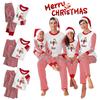 Festive Family Matching Christmas Pajamas Set Long Sleeve Sleepwear For Men Women Kids