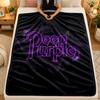 Flannel BlanketDeep Purple Warm Soft Throw Blanket for Indoor Sofa Bed Living Room Use