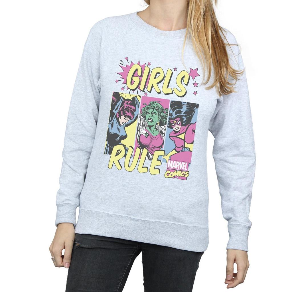 Marvel Comics Womens/Ladies Girls Rule Sweatshirt