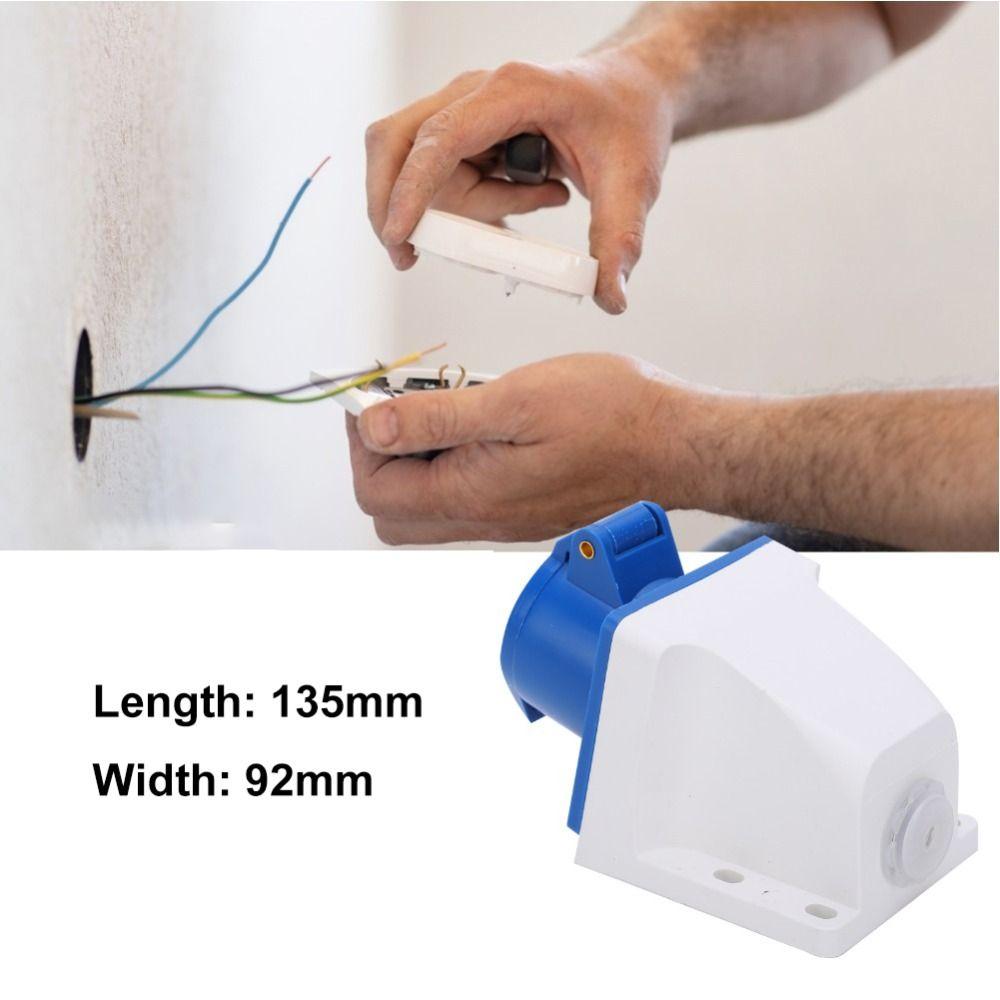 Priză Industrială 16A 220-250V Ștecher Industrial din Plastic Priză Monofazată Montată la Suprafață