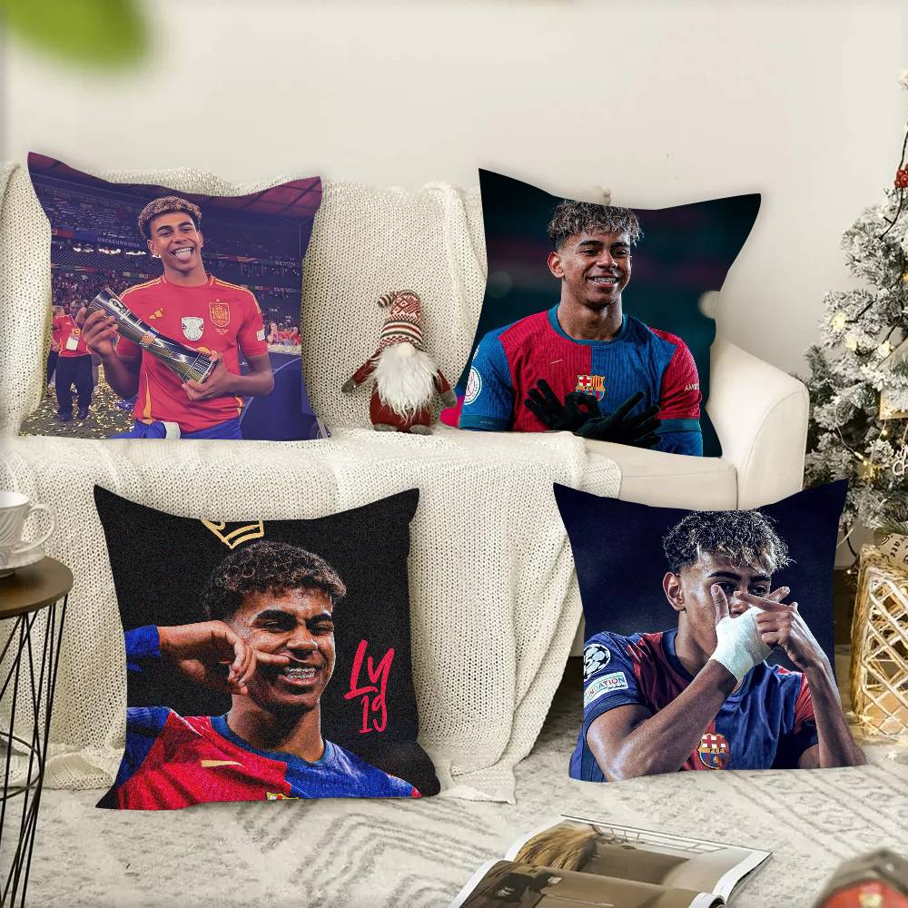 L-Lamine Y-Yamals Football Stars Pillowcases Cushion Covers Living Room Sofas Home Decor Gifts