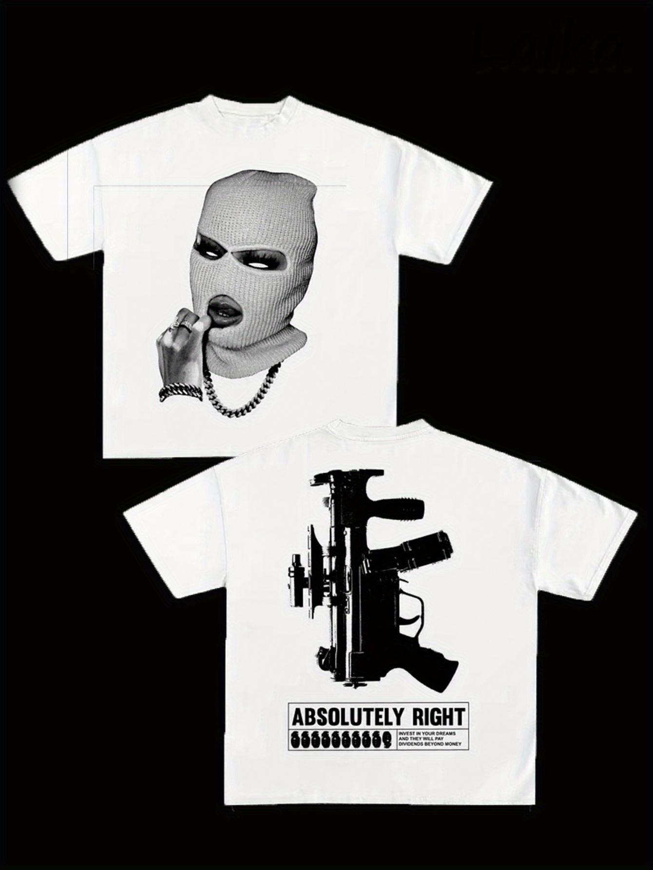 

Мужская графическая футболка Y2K с двусторонним принтом, повседневная футболка с коротким рукавом и круглым вырезом на лето, с дерзким принтом ABSOLUTELY RIGHT 4XL