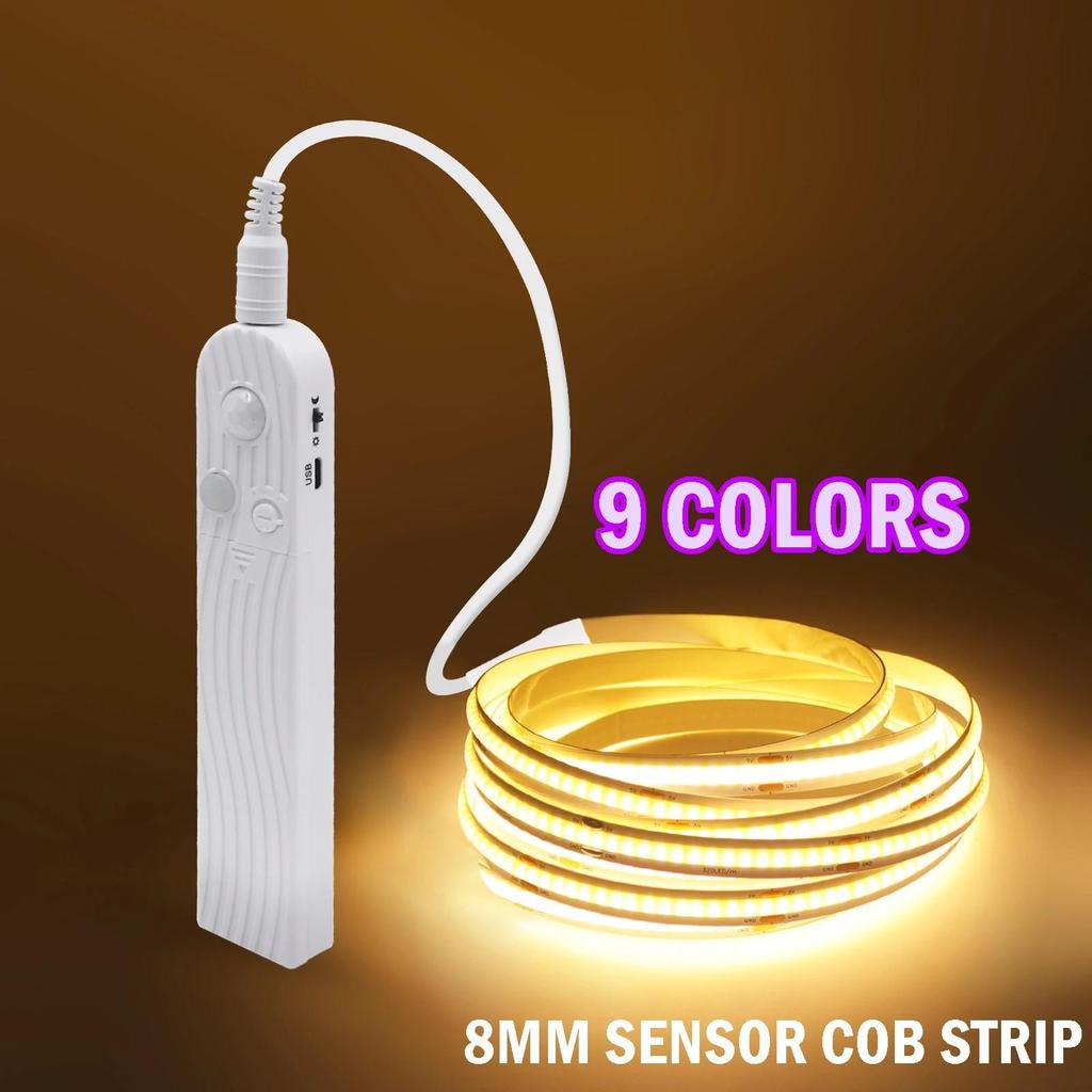 Wireless Motion Sensor LED Light Strip with Self-Adhesive, 5V Low Voltage.