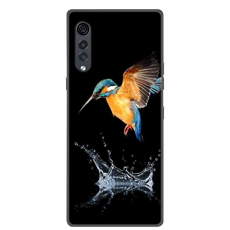 For LG Velvet Luxury Phone Case Black Soft Silicone TPU Back Cover for LGVelvet 5G Funda LMG910EMW Protector Capa Cartoon Coque