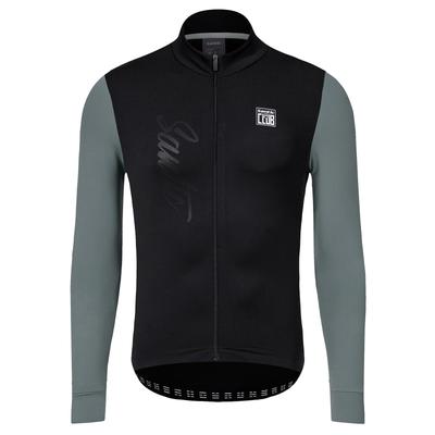 [Santic] Long-Sleeve Cycling Jersey, Autumn/Winter, Fleece-Lined, Windproof, Warm, Cycling Jacket, Men's Cycling Wear, Suitable for Temperatures 14-22