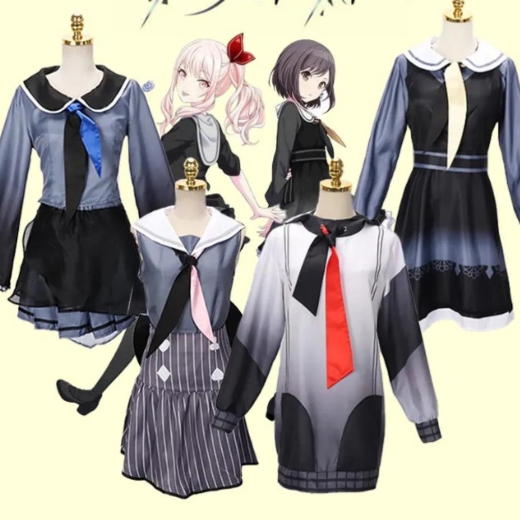 Akiyama Mizuki Cosplay Costumes, Colorful Stage Gowns, Halloween Party Costumes, Full Set