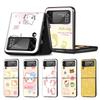 Hello Kitty Lovely Case for Samsung Galaxy Z Flip4 Flip3 5G PC Hard Cell Phone Shell Z Flip 4 3 Black Coque Zflip4 Zflip3 Cover