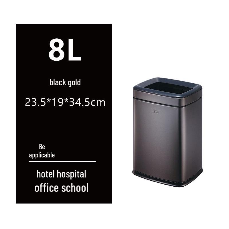 50L Stainless Steel Commercial Trash Can with Large Foot Pedal for Hotels and Shopping Malls