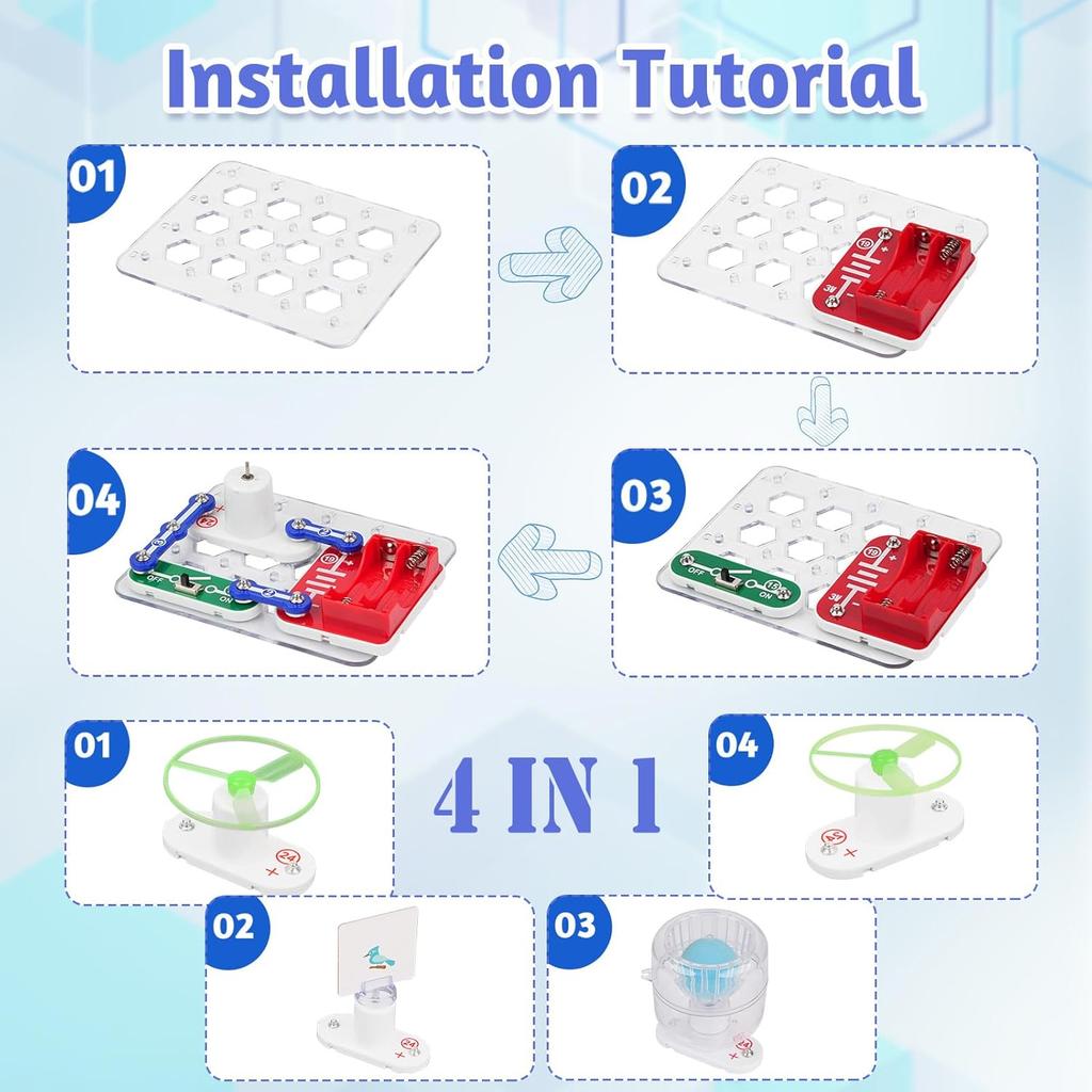 Kituri STEM Aerodinamică 4-în-1 Jucării Meșteșuguri Kituri Științifice pentru Copii Fete Băieți Activități de Inginerie în Clasă Experimente Proiecte