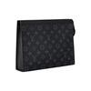 Louis Vuitton Pochette Voyage MM Black Monogram Eclipse Canvas Men Pouches M61692