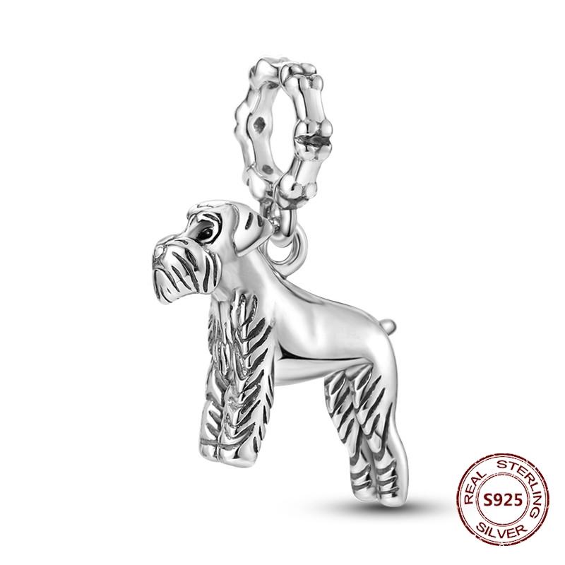 Copper Original Dog Cat Safety Chain Lazy Cat Pink Zircon Pet Paw Print Footprint Charms Fit Bracelet For Women Diy Jewelry