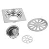 Thick Stainless Steel Square AntiOdor Bathroom Floor Drain Cover Waste Gate Shower Drainer