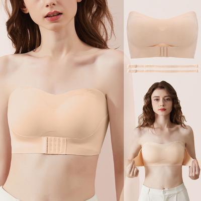 Woman Invisible Tube Tops Seamless Breathable Wireless Wedding Brassiere Push Up Bras Sexy Female Lingerie