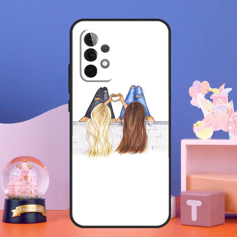 Best Friends BFF Matching Case For Samsung Galaxy A17 A06 A16 A26 A36 A56 A55 A35 A15 A32 A52 A13 A33 A53 A14 A34 A54