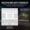Honeycomb Reflective Stickers For Bicycle And E-Bike High-Visibility Safety Warning Strips Waterproof Sunproof