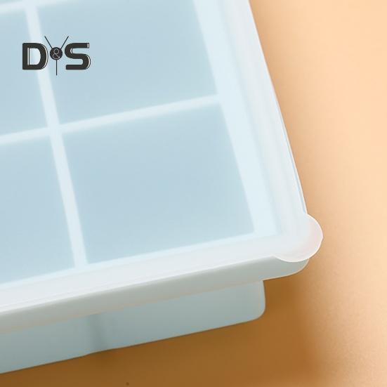 Food Grade Ice Cube Mold Safe Scentless Flexible 9/15 Grids Silicone Ice Cube Plate