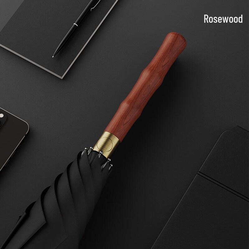 ZUODU ZD202 Automatic Sandalwood Long-Handle Umbrella