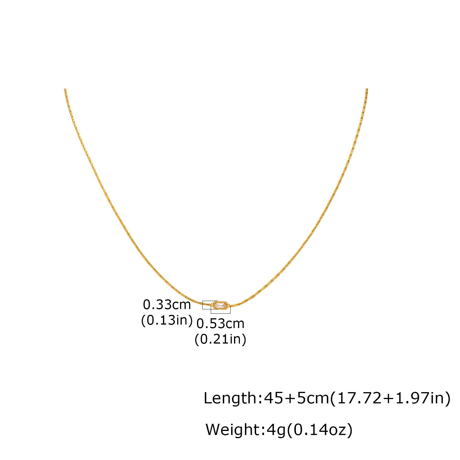 

Creative Vintage Stainless Steel Square Crystal Zircon Pendant Necklace for Women Fashion Luxury Wedding Jewelry Gifts
