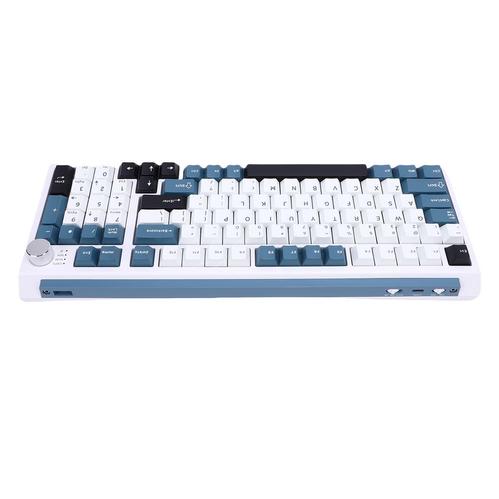 Wireless Mechanical Keyboard BT 2.4G USB C Connection Hot Swappable Gaming Typing Keyboard RGB Backlit 75percent