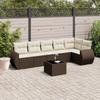 VidaXL Garden Lounge Set with Cushions 7 Pcs, Patio Sofas, Patio Furniture Set, Outdoor Furniture, Brown 3221402