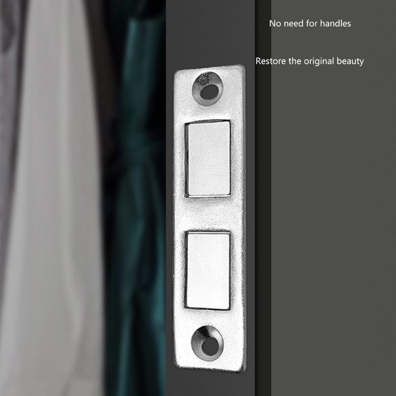 Easy Install Push Pull Door Magnets Secure Hold Push & Pull Door Magnet Fixtures Magnetic Door Fixators for Home Use