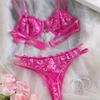 Sexy Bra Set European and American Sexy Alluring Lace Flirting Plus Size Character Erotic Underwear Set